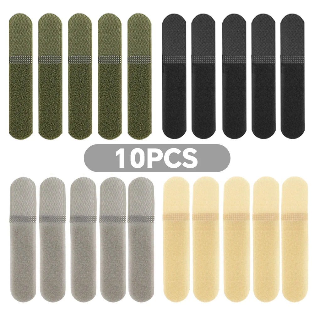 10Pcs 12cm Tactical Fastening Binding Strap Hook & Loop Reusable Strap Molle Nylon Straps for Outdoor Bag Clothes Shoes Backpack