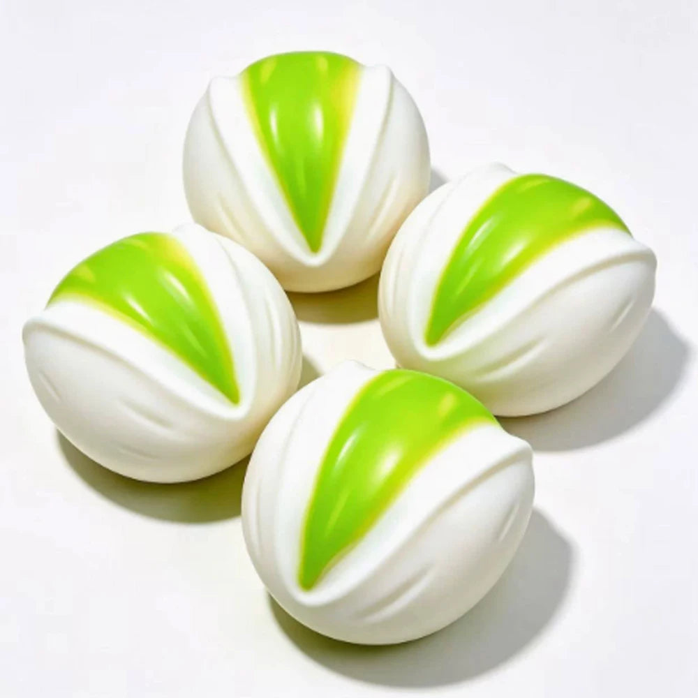 Crunchy Pistachio Stress Ball, Filled Round Blocks ASMR Squeeze Toy, Stress Relief Hand Relax Sensory Toy Gift Squishy Toys