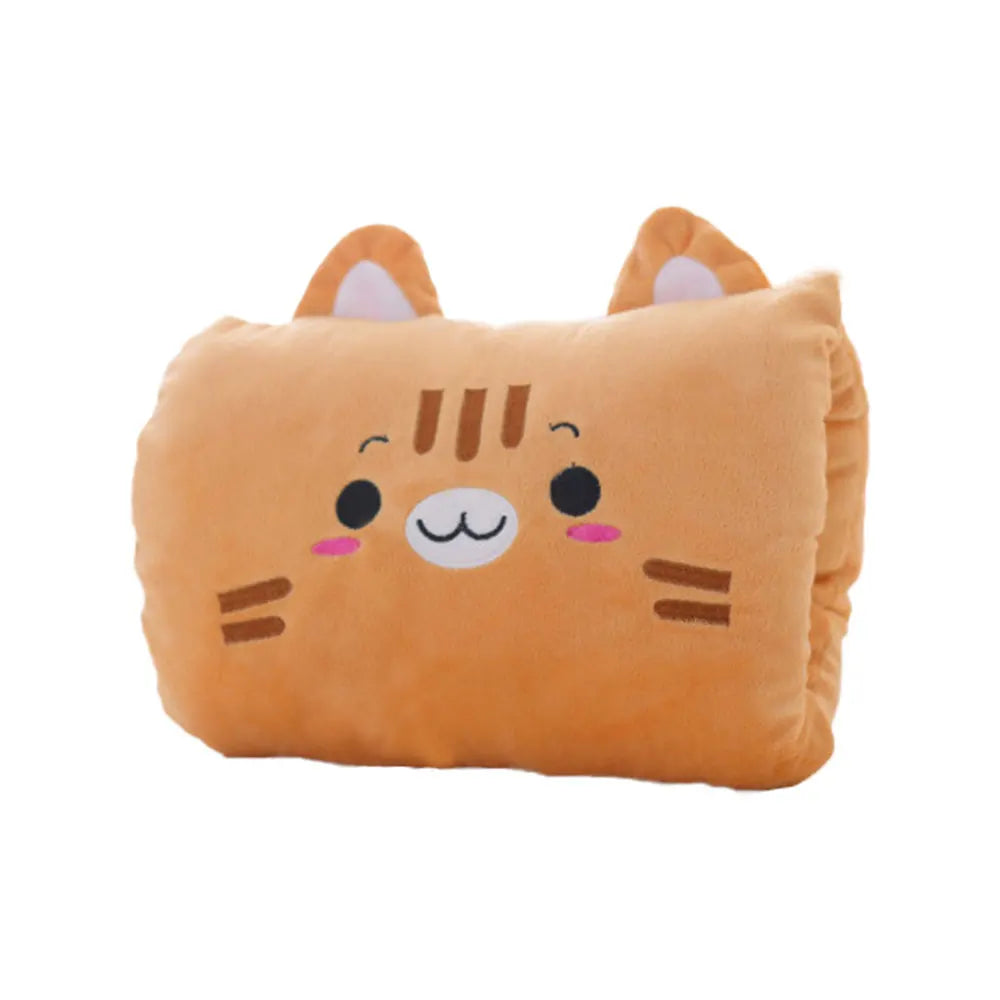 Pink Washable Winter Gloves Plush Pillow Cartoon Gloves Men Women Mitten Warm Hand Electric Heating Hand Warmer