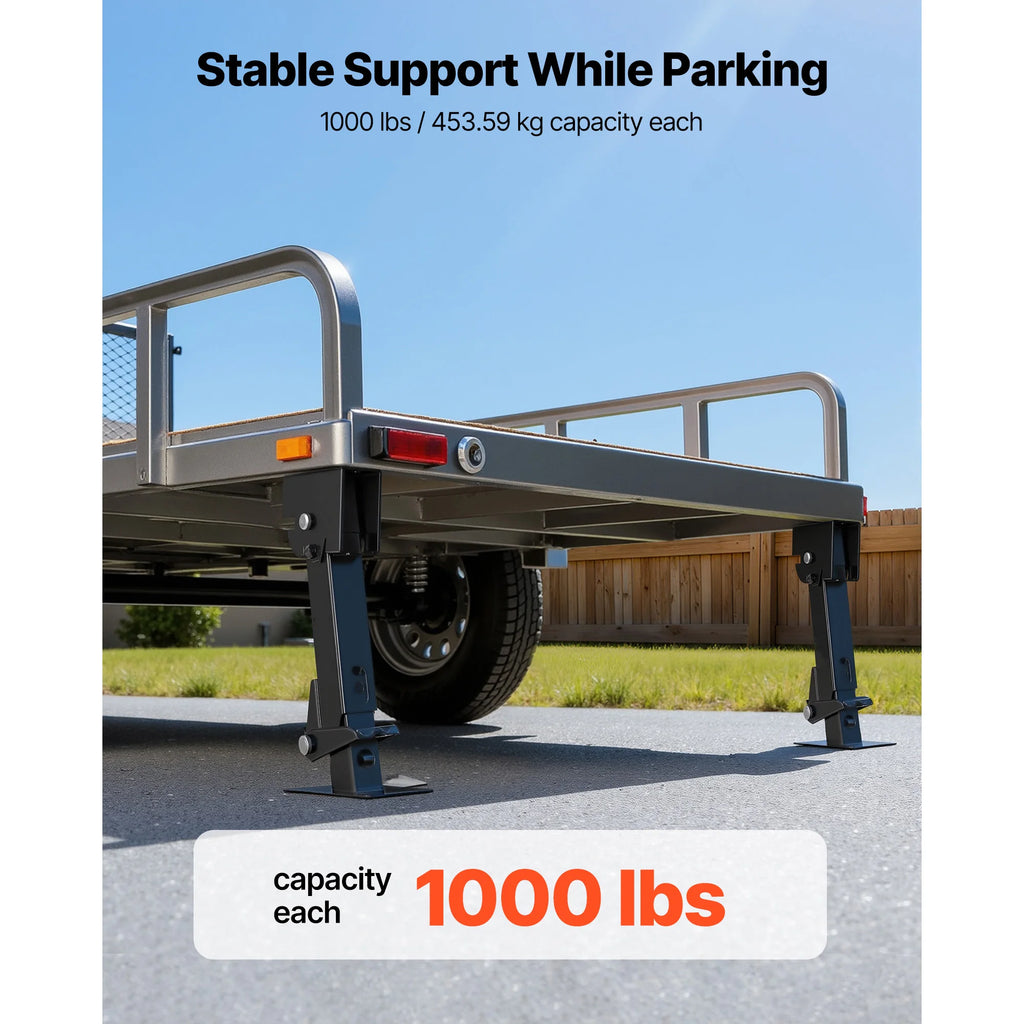 SucceBuy Telescoping Stabilizer Jack 2PCS Telescoping Folding Trailer Jack Trailer Swing Down Stabilizer Jack for RV Trailer