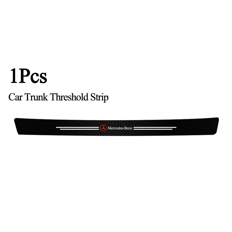 4Pcs/set Car Logo Threshold Strip Door Sill Protectio Sticker For Mercedes Benz A C E Class GLE GLB GLC W205 W212 W213 X253