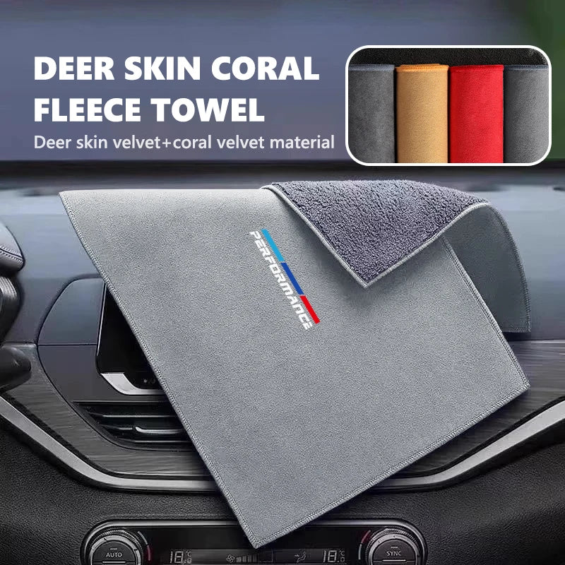 Microfiber Towel Car Drying Towel Auto Plush Wash Towel Car Cleaning For BMW M E87 E30 E46 E28 E39 F18 F35 G03 F10 E93 F20