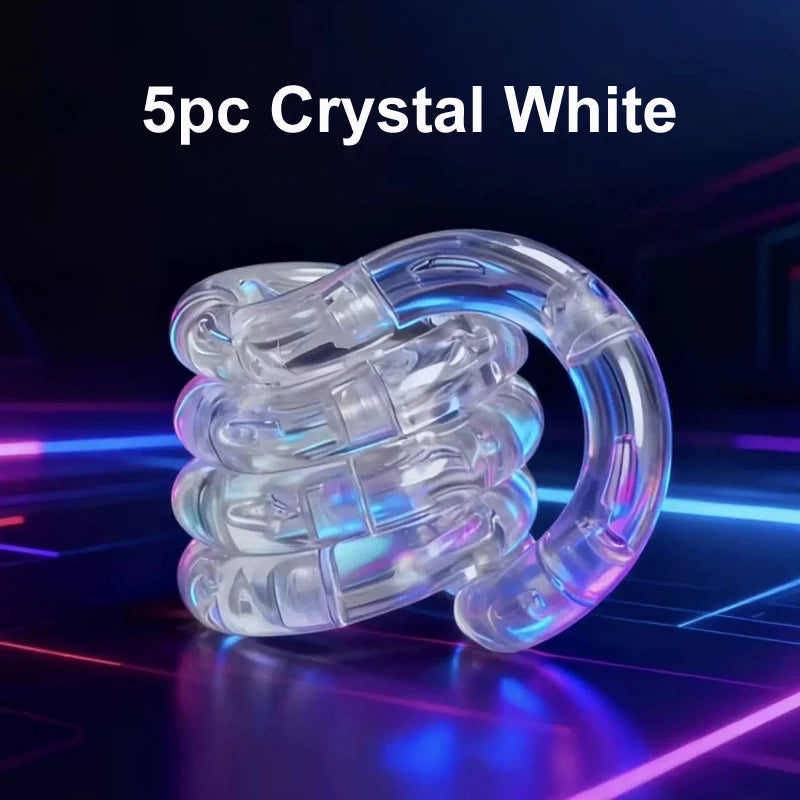 1/3/5pcs Deformable Rope Crystal Twist Rope Pressure Stress Relief Toys Rrainbow Color Deformation Rope Knot Anti Stress Toys