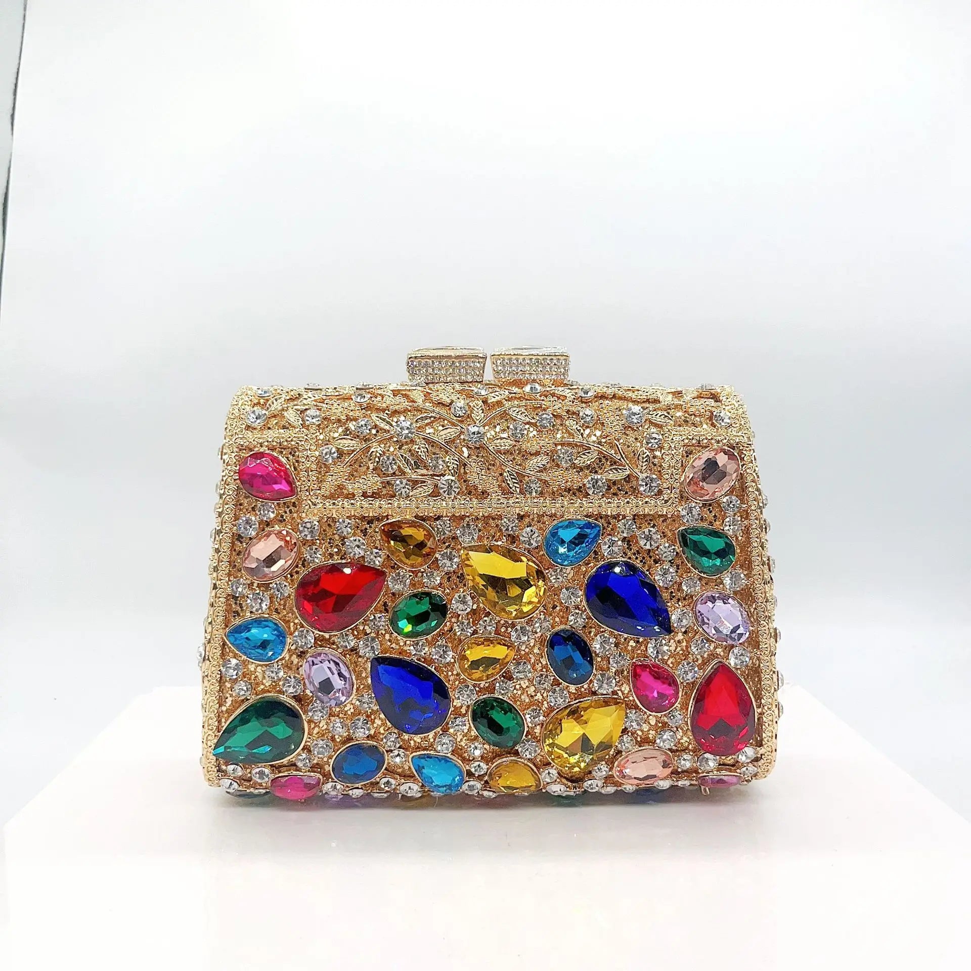 Sparkling Party Bags Luxury Banquet Wedding Engagement Full Diamond Crystal Bag Girl Birthday Photo Clutch Bag Rhinestone Purse
