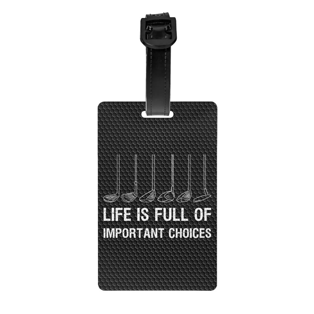 Custom Golf And Beer Luggage Tag Privacy Protection Baggage Tags Travel Bag Labels Suitcase