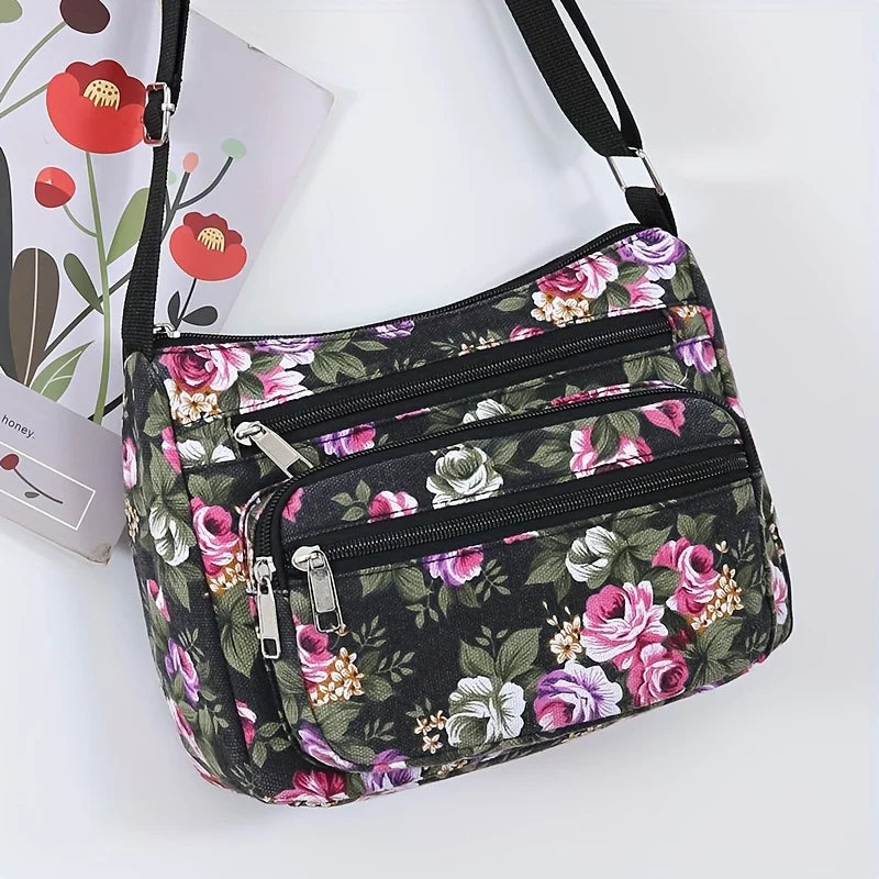 Large Capacity Shoulder Crossbody Bag for Middle-aged and Elderly Women, Casual Shopping Bag, Coin Purse, Business Cashier Bag