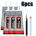 B-7000 Glue, 3/6 Pack, 15ml, Transparent Type, B7000 High Viscosity Glue, Can Be Used for Clothing/Shoes/Fabric/Screen Phones/Repair/Water Crafts/Jewelry Bonding Chronic Soft Gel
