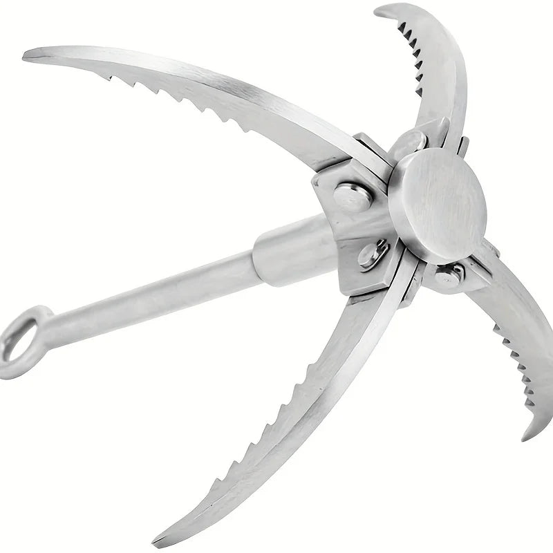 Grappling Hook Folding Claw Multifunctional Stainless Steel Hook for Outdoor Survival   Three paws/  Four paws