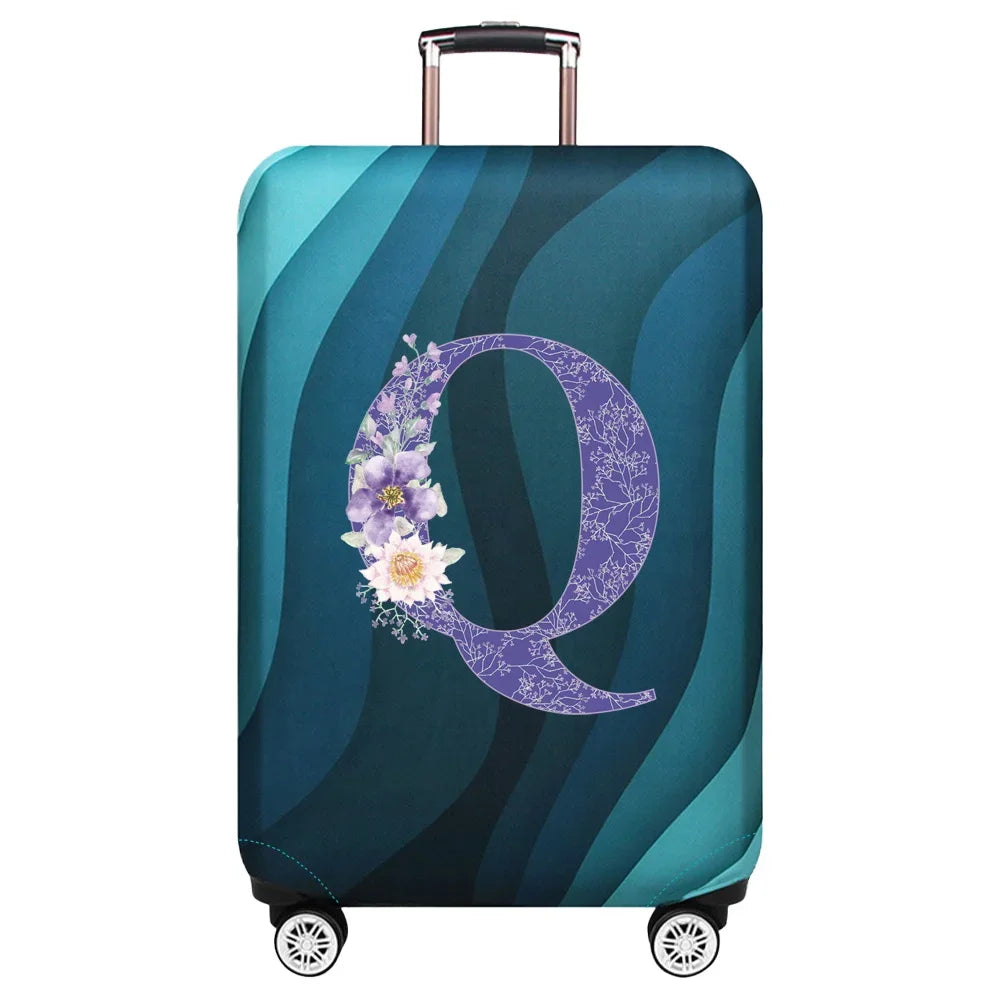 Luggage Covers 18-32inch Protector Travel Luggage Suitcase Protective Cover Stretch Dust Covers Print Purple Flower Series