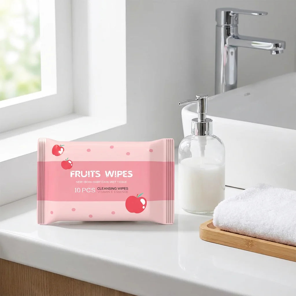 Super Value Baby Wipes 20 Packs X 10 Sheets (200 Counts) EDI Pure Water Gentle Cleaning for Home Travel Outdoor School Daily Use