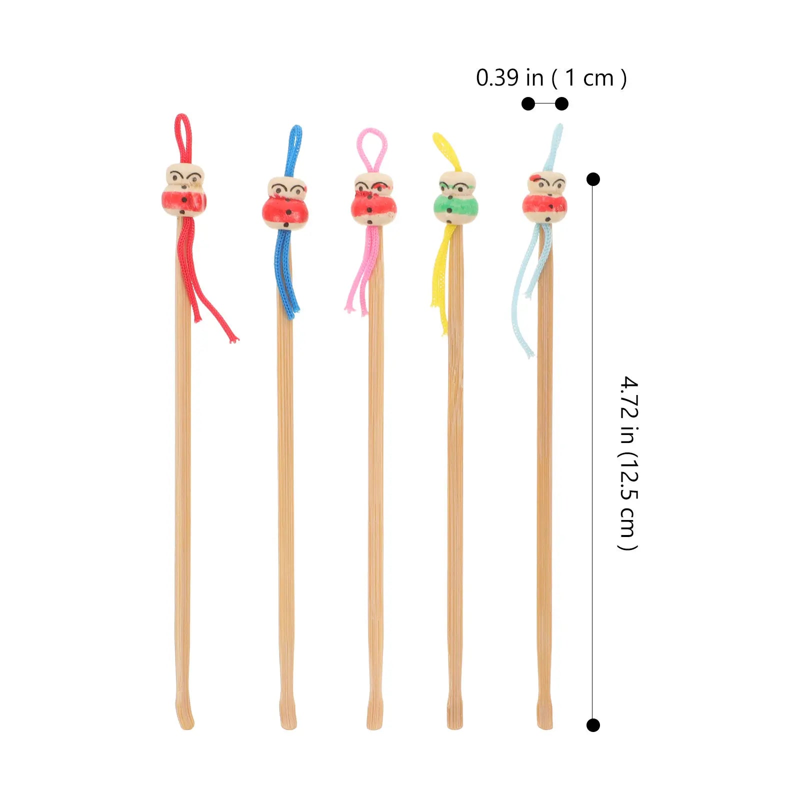 5Pcs Portable Bamboo Ear Cleaning Tools Earwax Removal Spoons Safe Non Irritating Smooth Surface Compact Lightweight Ear Care