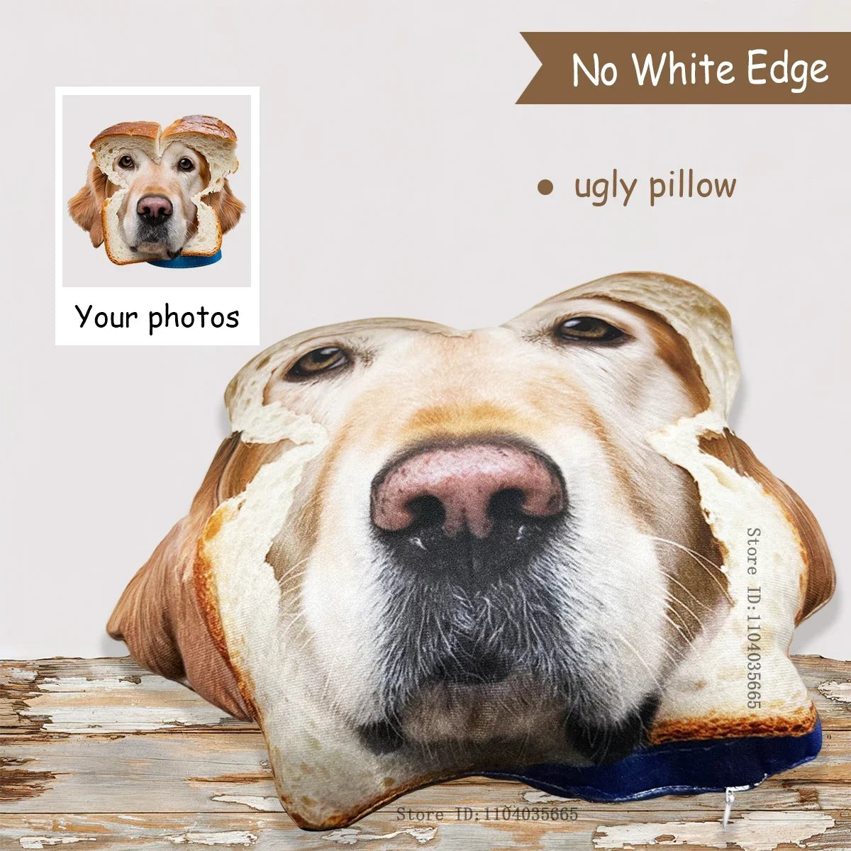 IHX Custom 3D Pet Cat Weird Pillow,Funny Custom Dog Animal Shape Ugly Pillows,Personalized 3D Human Head Photo Portrait Pillow