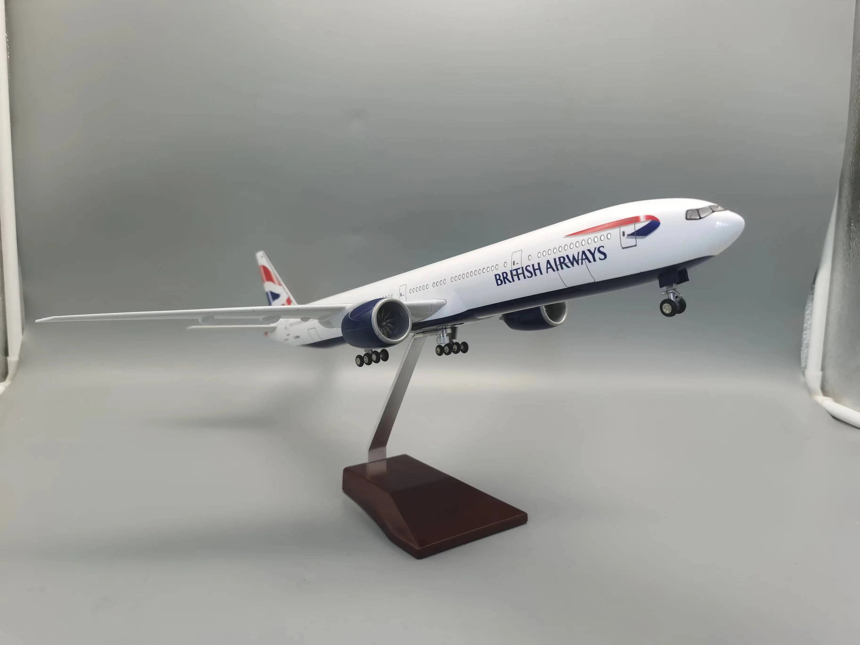 Aircraft B777  British Airways Airlines Model 47CM 1/157 Scale 777 Diecast Plastic Resin Plane Toy Airplane Model For Kids Gift