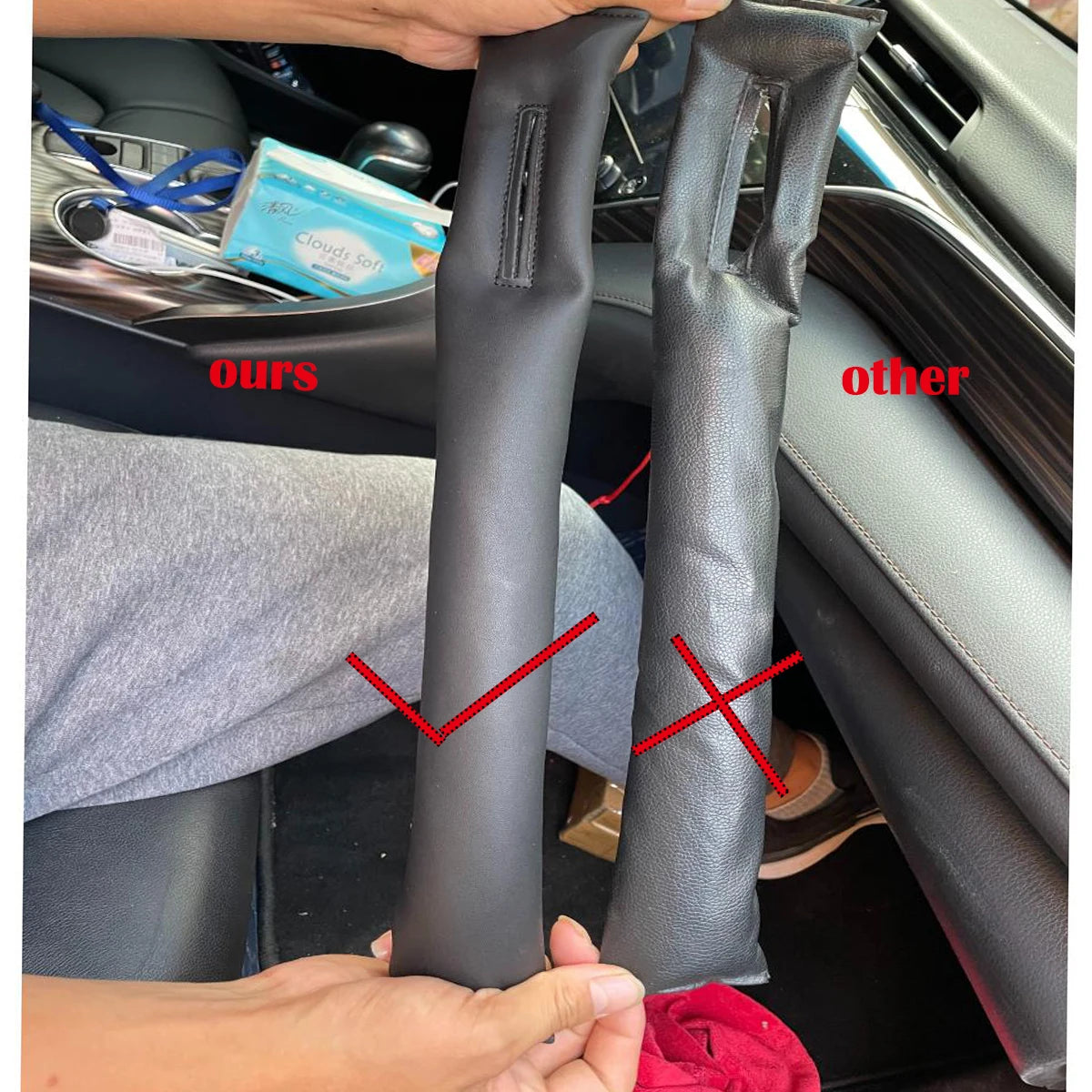 Car Seat Gap Filler Universal Soft Car Styling Padding Leather Leak Pads Plug Spacer Car Interior Decorative Accessories Filling