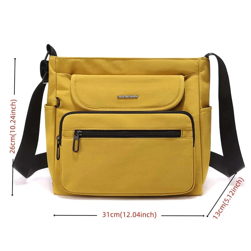 Women's Lightweight Nylon Handbag Crossbody Bag Large Capacity Multi-Compartment Casual Daily Tote Travel Tote Shoulder Purse
