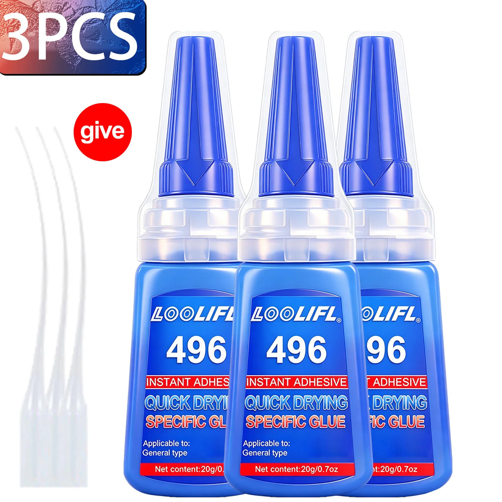 LOOLIFL Quick Drying Adhesive Nail Glue Professional Nail Glue for False Nails Acrylic Nail Rhinestone Decoration Extension Glue
