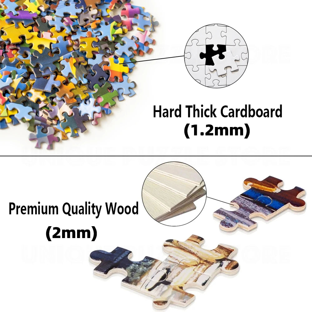 One Piece Jigsaw Puzzle 1000 Pieces Wooden Puzzles Brain Teaser Educational Toys for Adults Kids Fun Board Games Home Decoration
