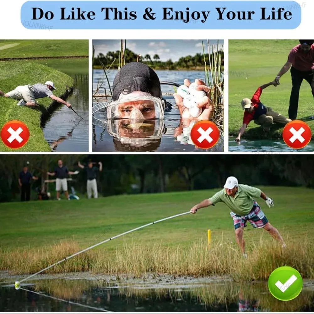 Golf Ball Retriever Telescopic for Water, 6.7ft Stainless Ball Retriever Tool Golf Grabber Picker Accessories Gift for Golfer