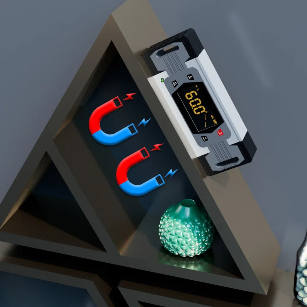 Touchscreen Digital Level with Dual Measurement Capability Large Display and Buzzer for Repetitive Alignment Work