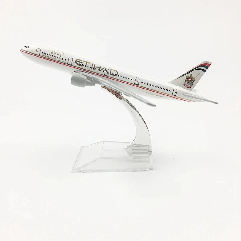 16CM Child Toy Plane 1/400 B777 Etihad Airlines Alloy Aircraft Toys Child Metal Scale Aircraft Models