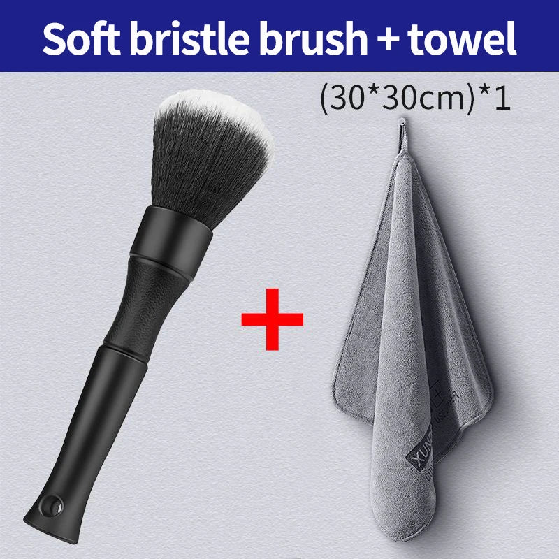 Car Detailing Brush Super Soft Auto Interior Detail Brush With Synthetic Bristles Car Dash Duster Brush Accessories