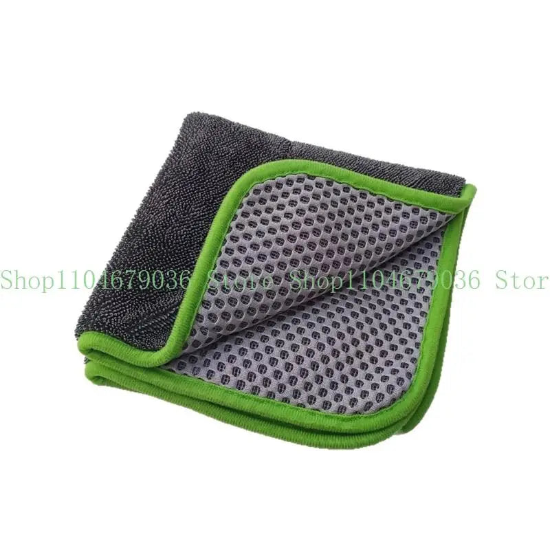 652F Multipurpose Microfiber Car Towel Double Side with Mesh Texture For Interior Exterior Surfaces And Dust Trapping
