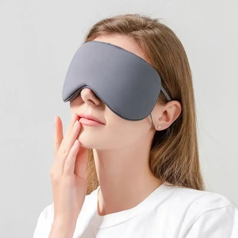 Hot Sale Ice Silk Eye Mask Adjustable Warm Cool Dual Use Breathable Sleep Mask For Travel And Comfortable Light Blocking