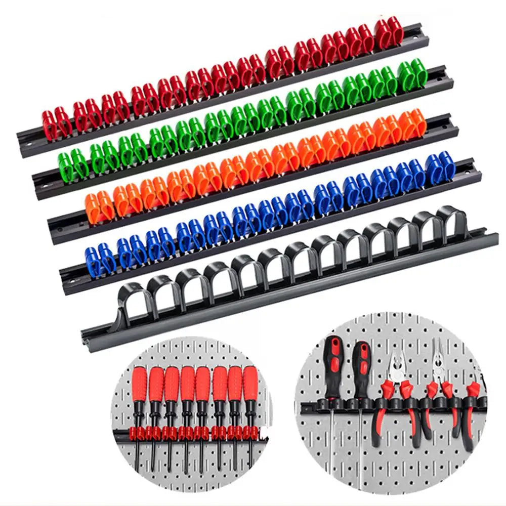 TINSOL Screwdriver Wrench Organizer Hand Tool Holder Display Rack Workshop Vice Storage Rack Garage Hardware Tool Accessories