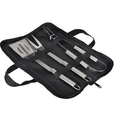 Cooking Oven Set Barbecue Grill Set for Men Women Gift Stainless Steel BBQ Grilling Combination Tools Portable Cloth Bag