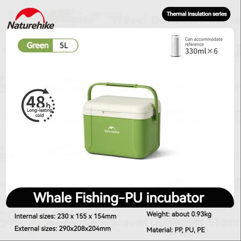 Naturehike 5L/18L Cooler Box 48h Cold Preservation Food-grade PP Material Mini Refrigerator Outdoor Picnic Camping Supplies