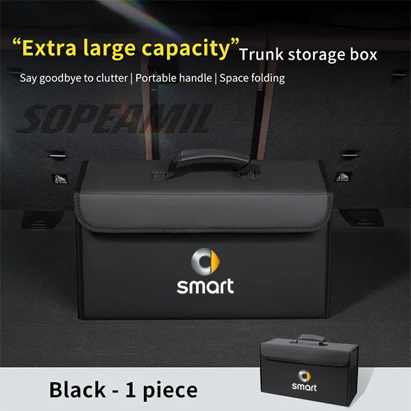 Car Trunk Organizing And Storage Box For Smart Fortwo 451 450 452 453 EQ Forfour Roadster Forjeremy Auto interior Accessories