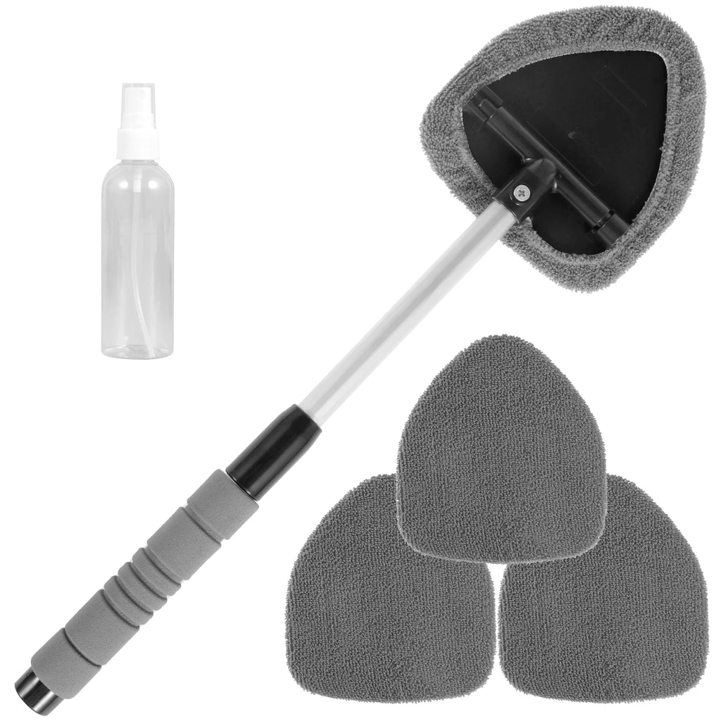 Window Scraping Mist Eliminator Microfiber Car Window Cleaner Telescopic Windshield Cleaning Tools Auto Accessories