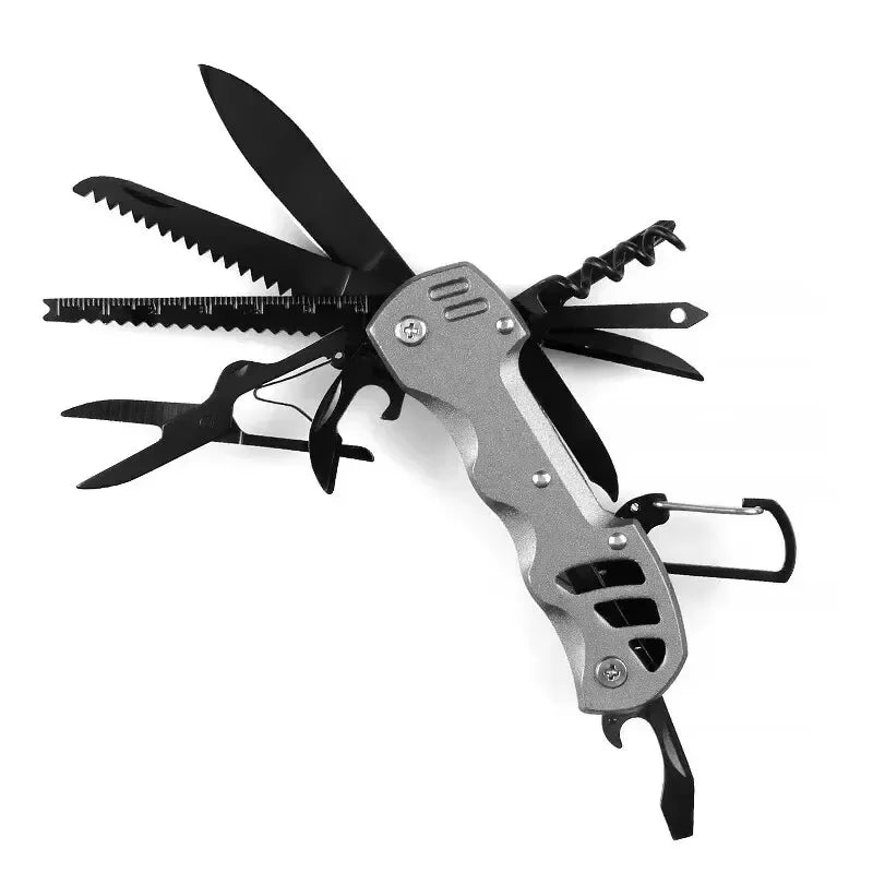 Multifunctional Folding  Portable Stainless Steel Pocket Knife Outdoor Camping Emergency CombinationTool Survival Gear