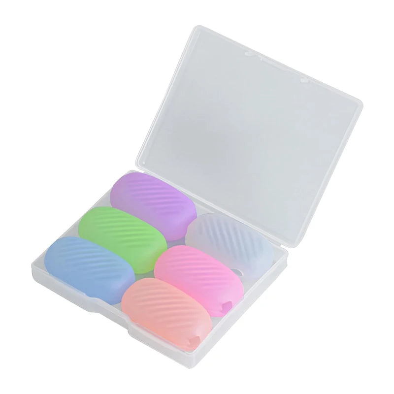 Toothbrush Head Covers 6PCS Portable Travel Toothbrush Cap with Box ilicone Toothbrush Head Cover Cap Toothbrush Protective Case