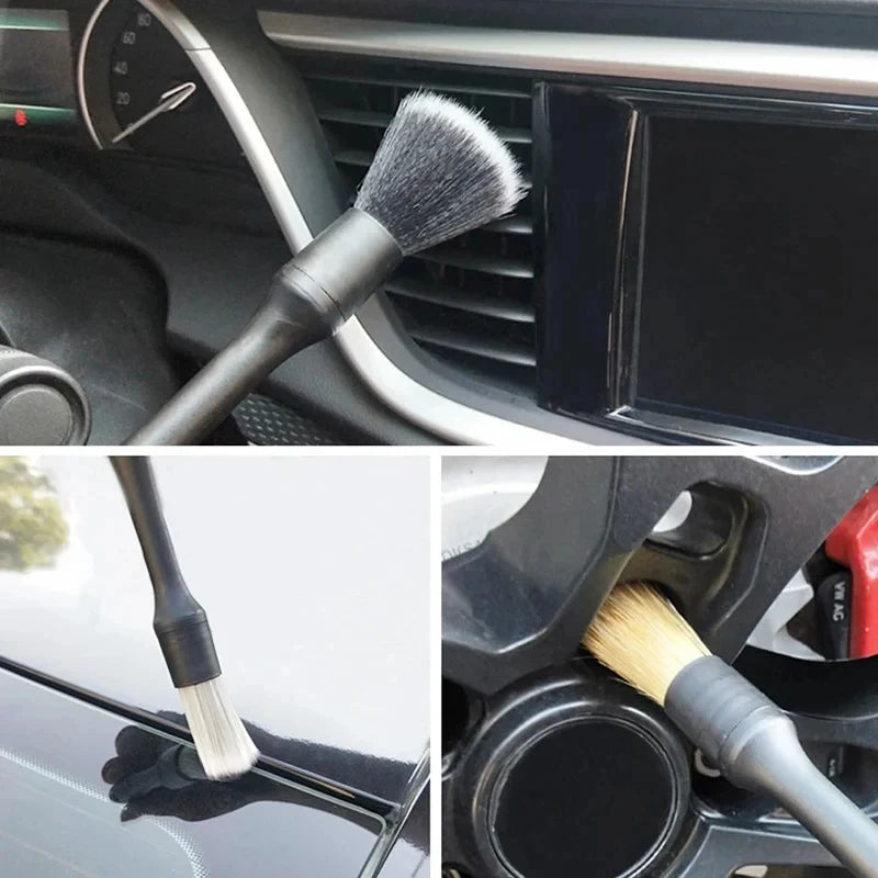 2-6PCS Car Detailing Brush Super Soft Auto Interior Detail Brush With Synthetic Bristles Car Dash Duster Brush Accessories