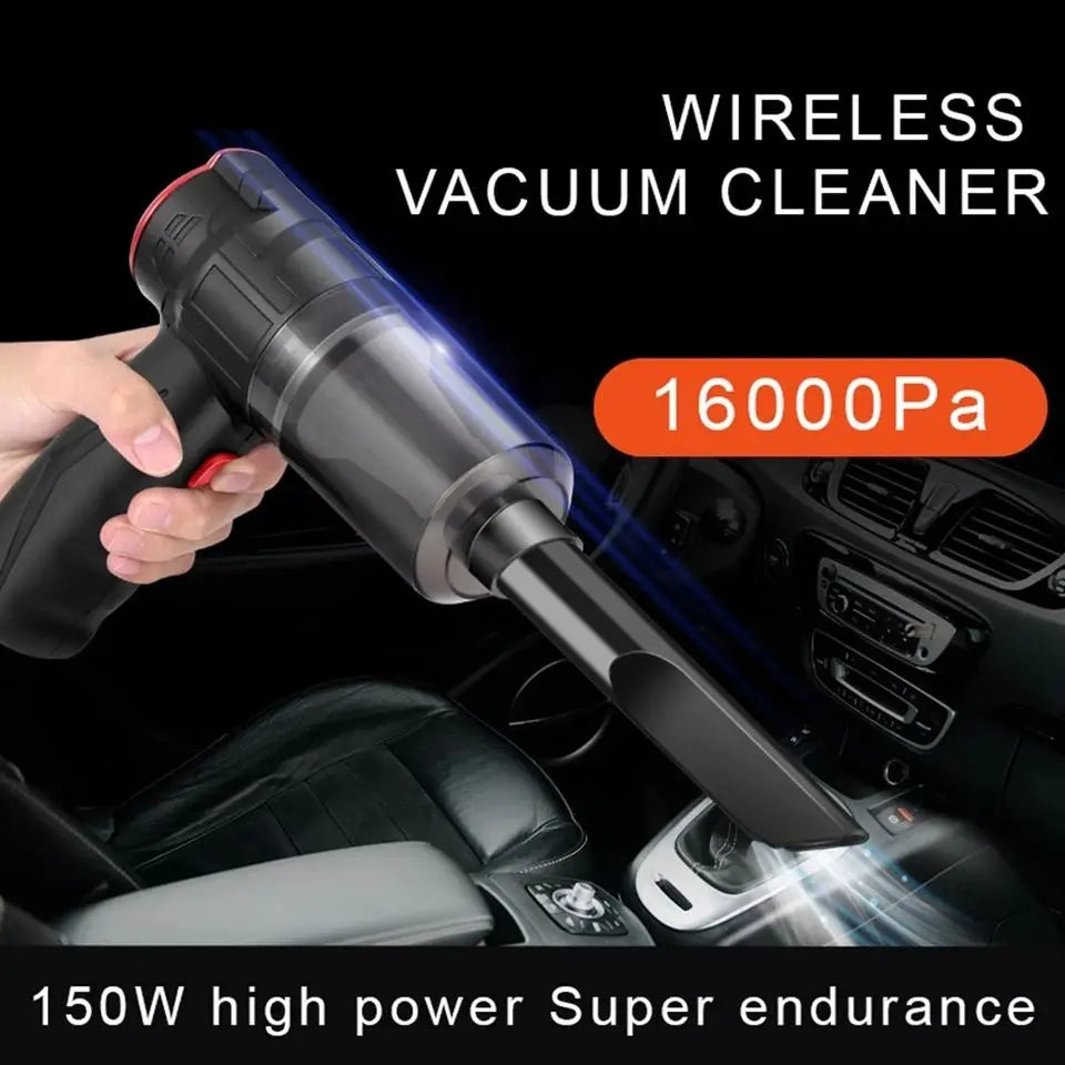 16000PA 150W Wireless Car Handheld Vacuum Cleaner Portable Powerful Suction Wet And Dry Smart Cordless Interior Accessories