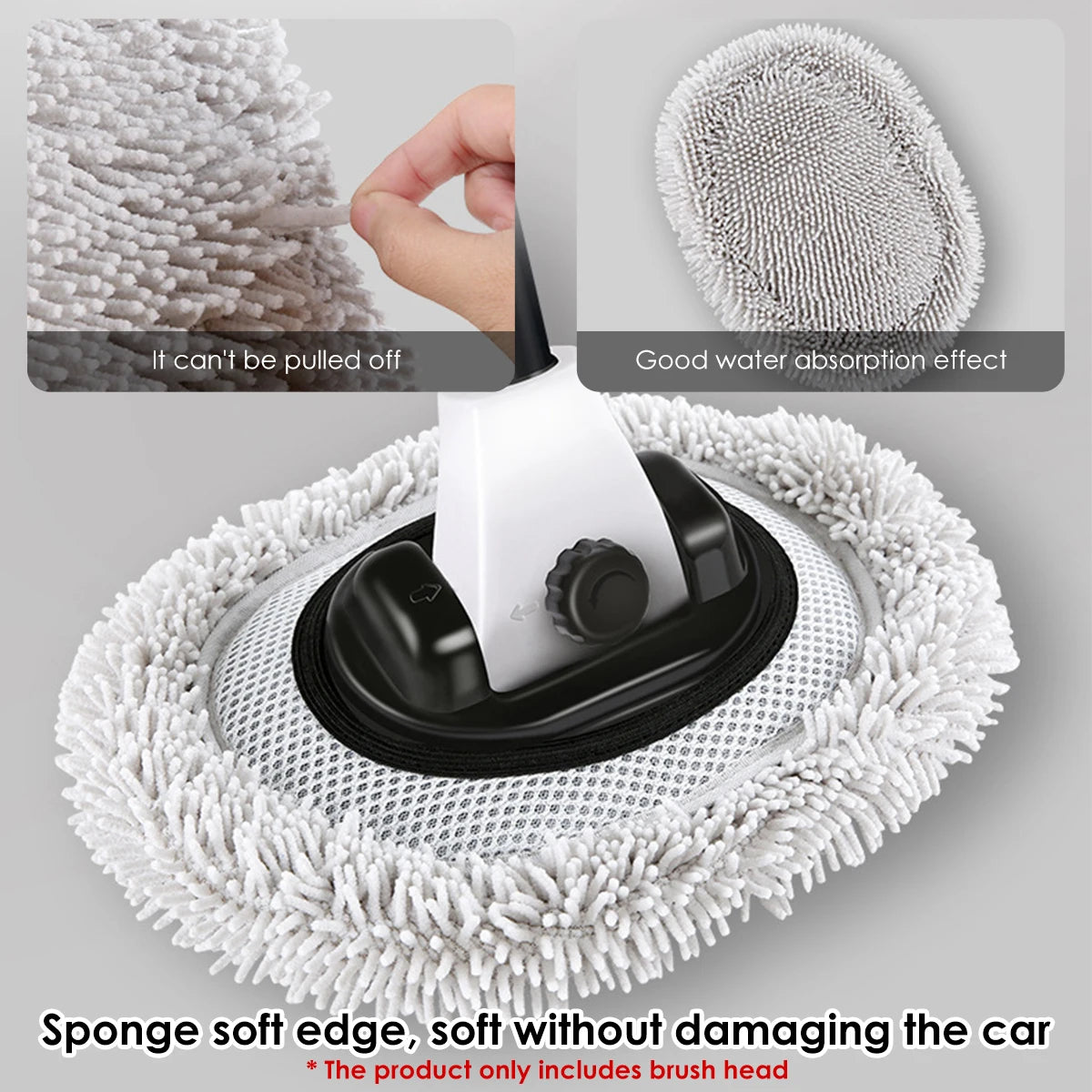 Car Cleaning Mop Replacement Head Brush Soft Chenille Polyester Microfiber Towel Car Windshield Window Duster Car Cleaning Tools
