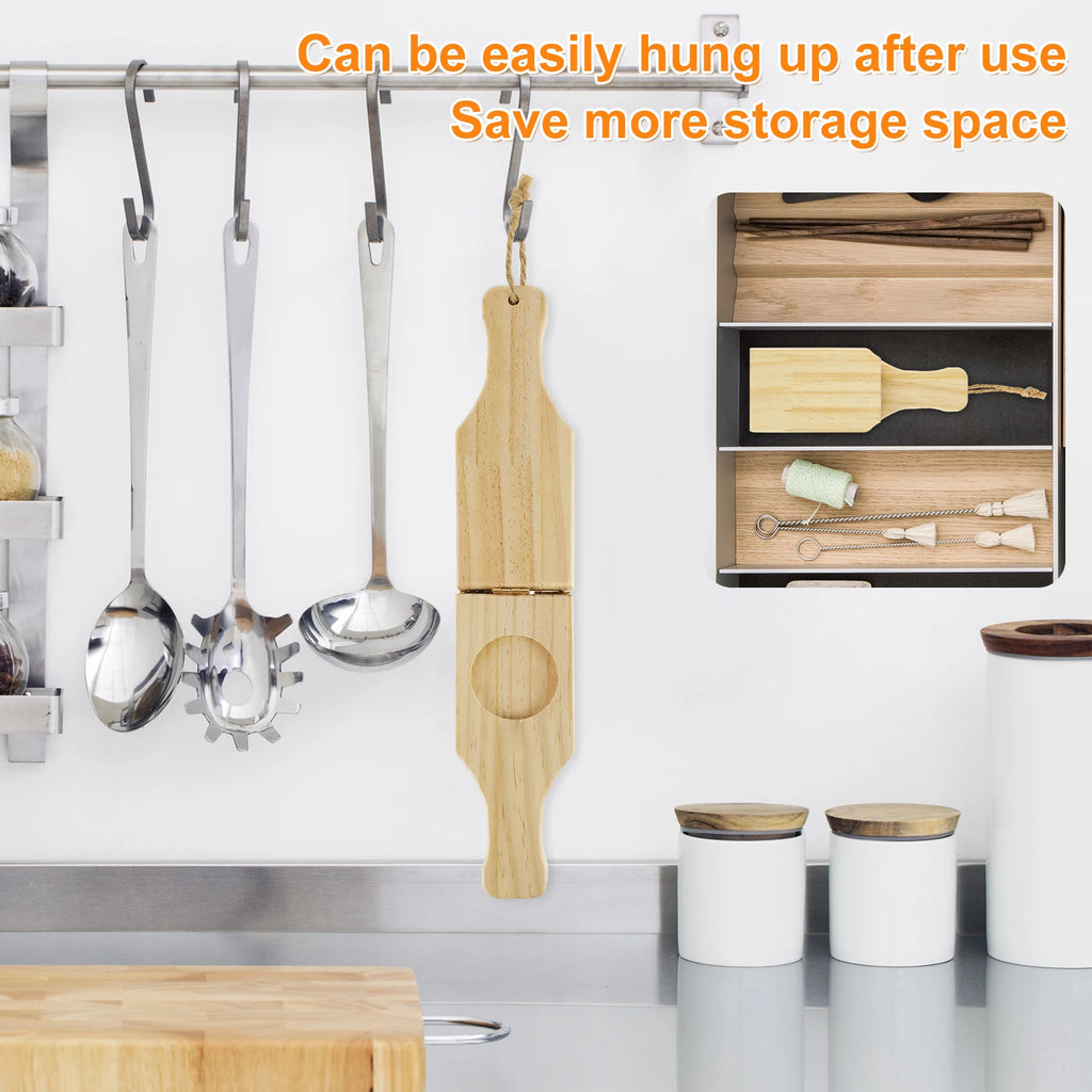 Wooden Banana Press Tostonera Plantain Press Food Roller Tool Multi-layer Banana Cake Meatball Press Plate Kitchen Banana Gadget
