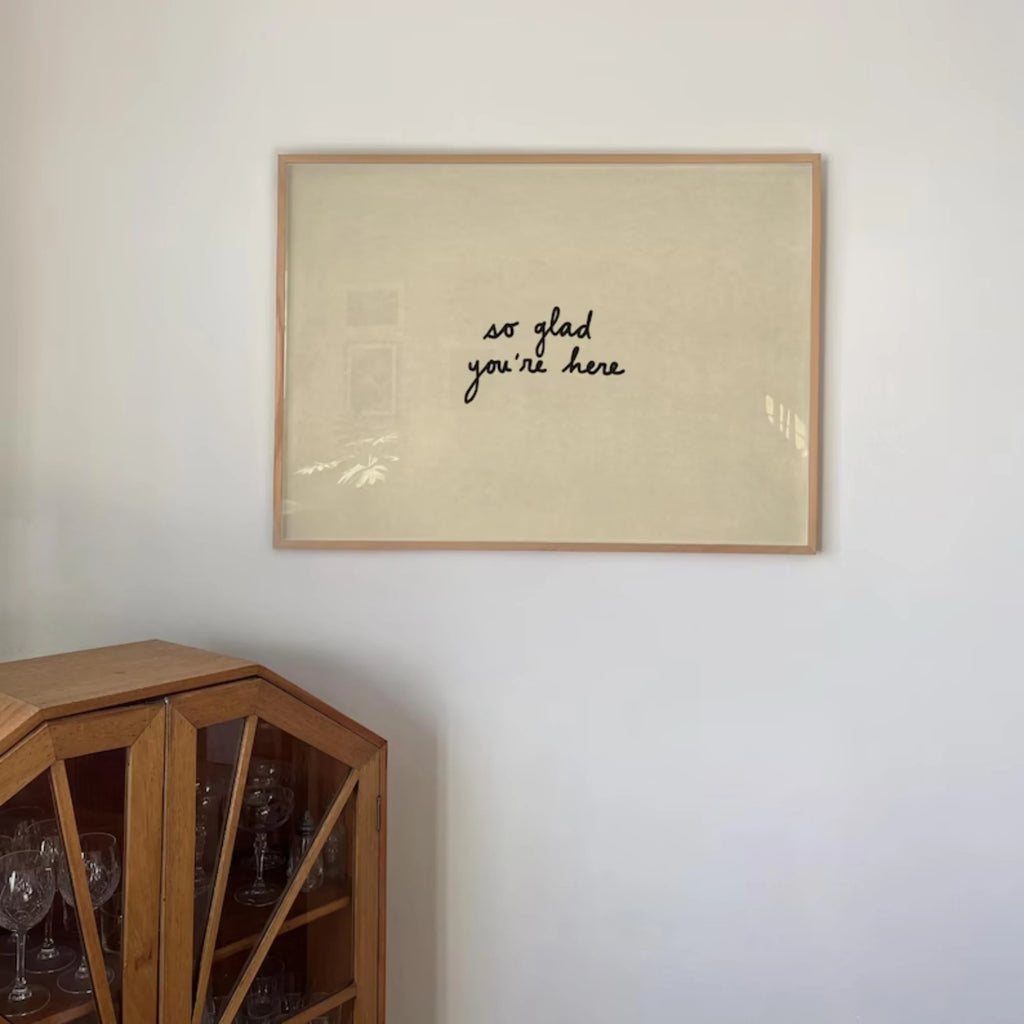 So Glad You're Here Entryway Wall Art Print Canvas Painting Poster Picture For Living Room,Guest Room Bedroom Home Decor