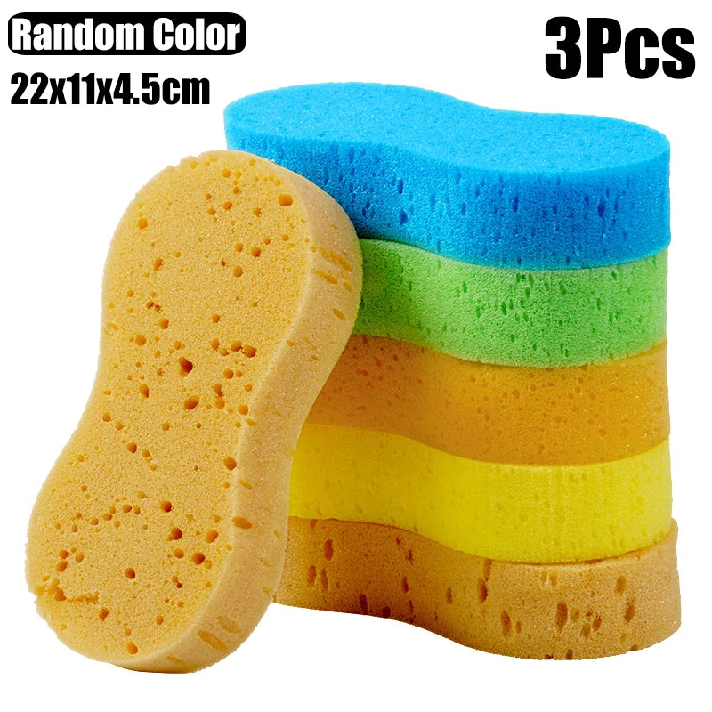 1/2/3Pcs High-density Car Washing Sponges Large Honeycomb 8-shaped Sponges Block  Car Cleaning Waxing Tools Cleaning Accessories