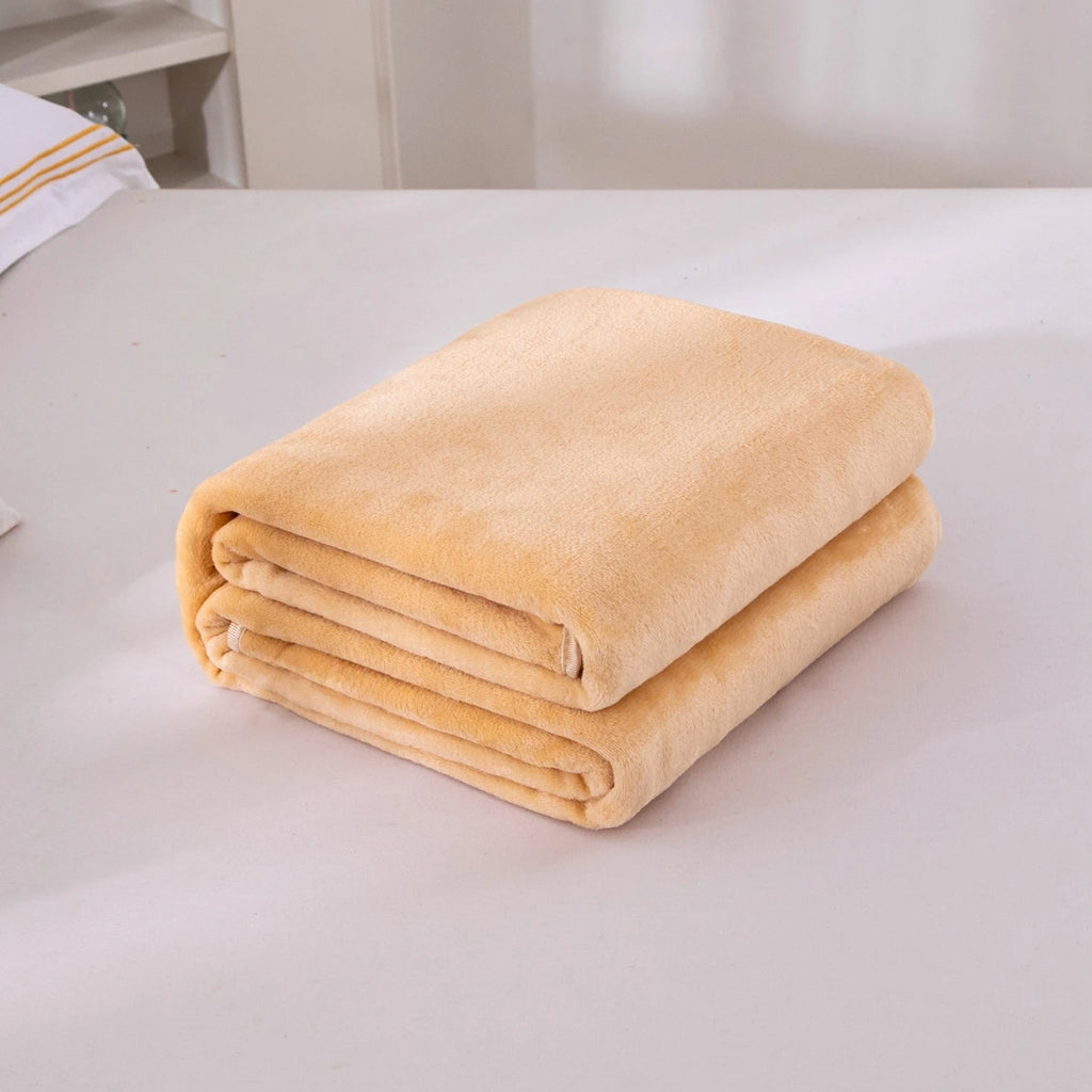 250GSM Black Flannel Blanket Soft Plush Fleece Throw Warm Cozy Bed Cover for Sofa Bedroom All Season Blanket Queen King Size
