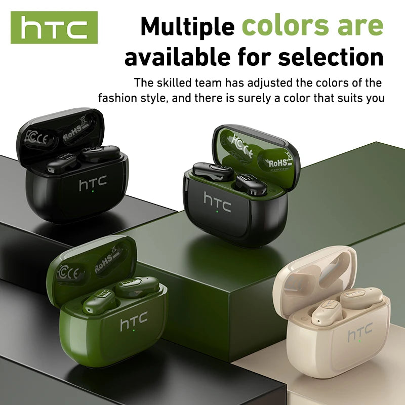 Auriculares Traductor DeIdioma 2026 Surround Sound HTC NE51 AI Translation Earbuds In-Ear Sport Secure Fit for Running Gym
