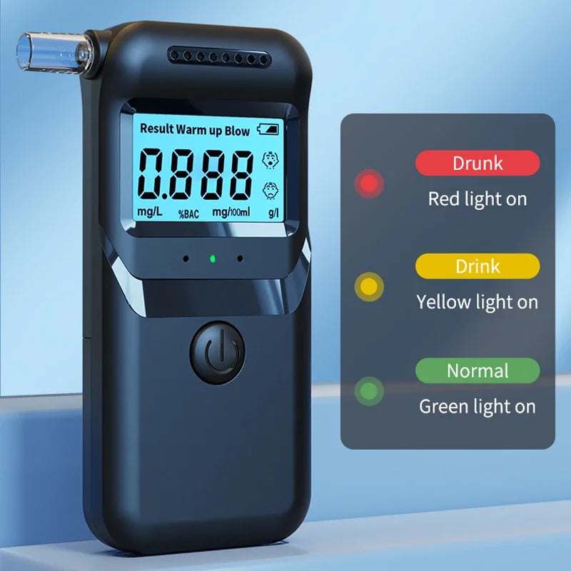 Portable Alcohol Tester Electronic Breathalyzer LCD Display Professional Breathalyzer Breath Alcohol Test Tools For Car Home