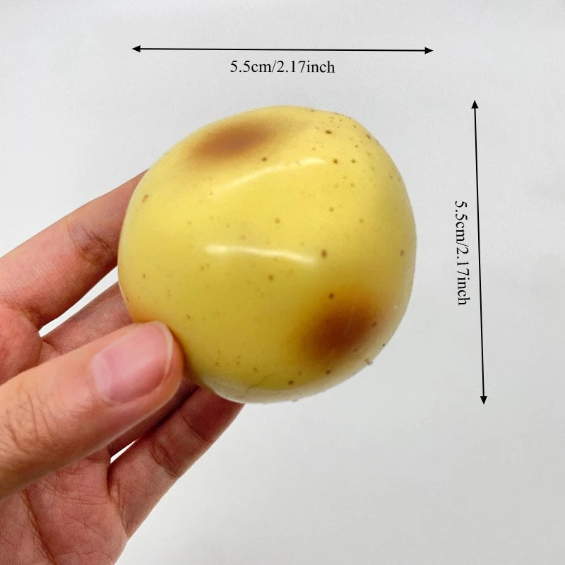 Crunchy Squishy Potato Stress Ball Fidget Toy Crispy Potato Squishy Squeeze Ball Handmade Round Blocks Filled ASMR for Adult