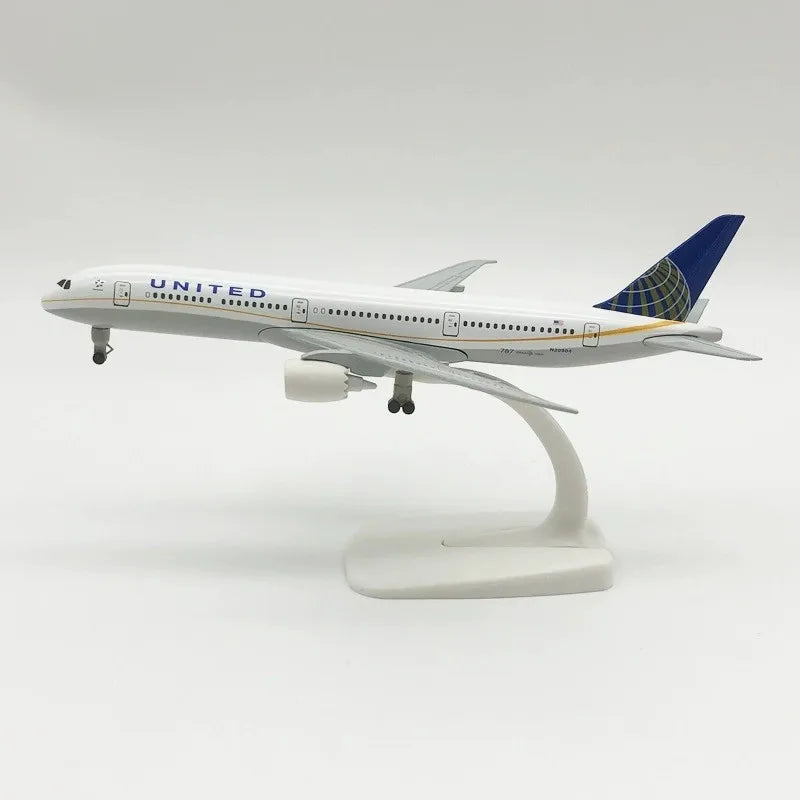 20cm 787 dreamliner Series Model Plane Aircraft Toy B787 Airlines Alloy Metal child toy plane Miniature airplane For Collection