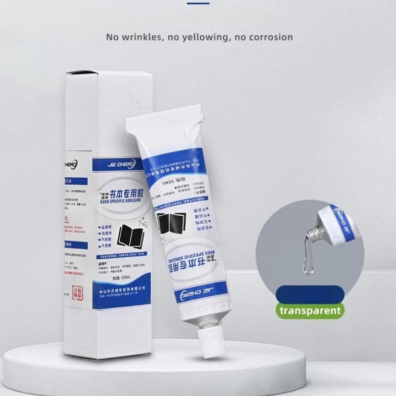 Professional Book Glue Strong Adhesive Transparent Book Binding Adhesive Quick-Drying Repair Glue for Greeting Cards Invitations