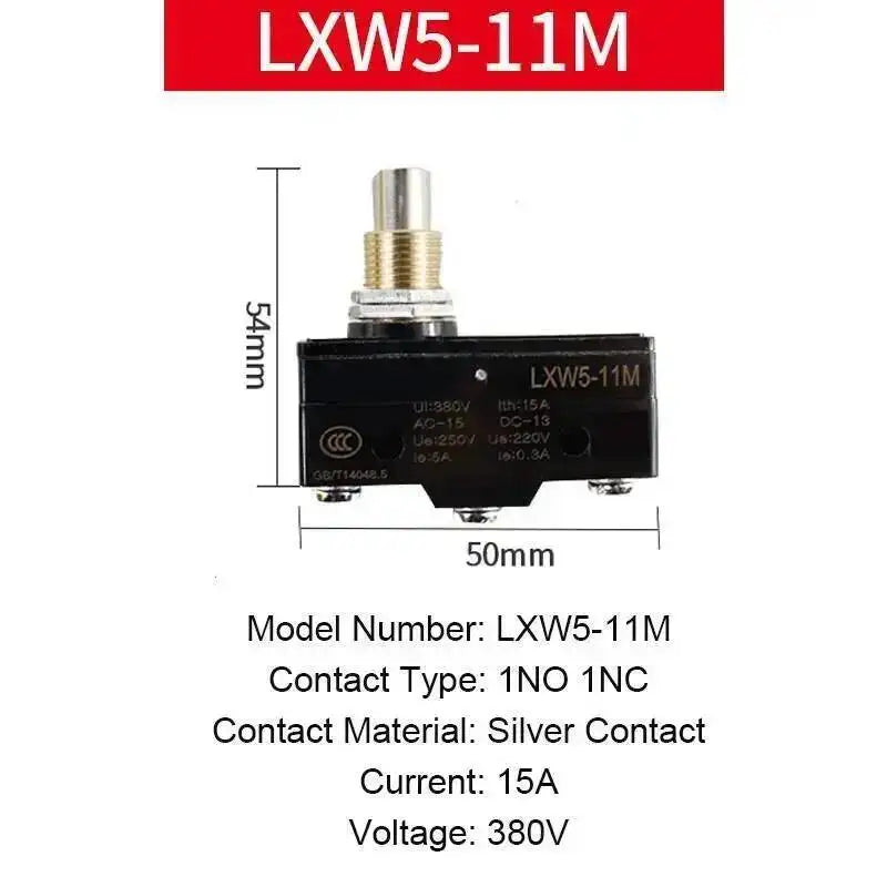 5pcs Micro Limit Switch Small Limiter Travel Switches LXW5-11G1/G2/Q1/M3 Screw Foot 1NO 1NC Silver Contact