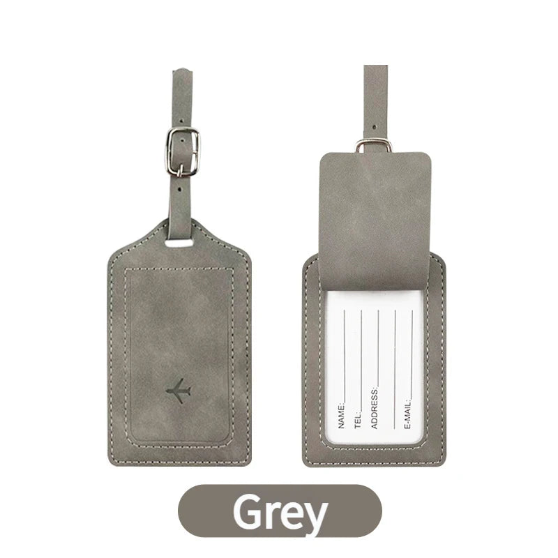 Travel Essentials: RFID-Blocking Passport Holder + Leather Luggage Tag Set