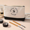 Fashion canvas lady's handbag  large capacity letter print makeup set  daily zipper coin purse key bag for going out