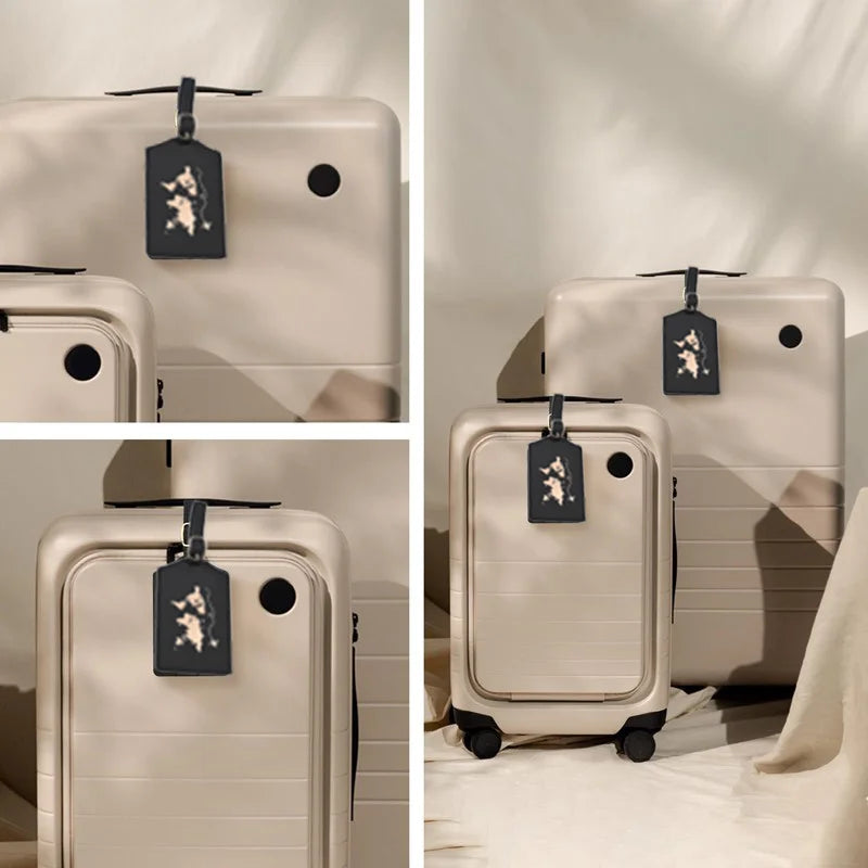 Luggage Tags for Suitcases PU Leather Privacy Protection Bag Tags Travel Accessories Essential